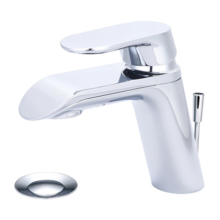 OLYMPIA FAUCETS Single Handle Bathroom Faucet, Compression Hose, Single Hole, Chrome, Weight: 4 L-6032